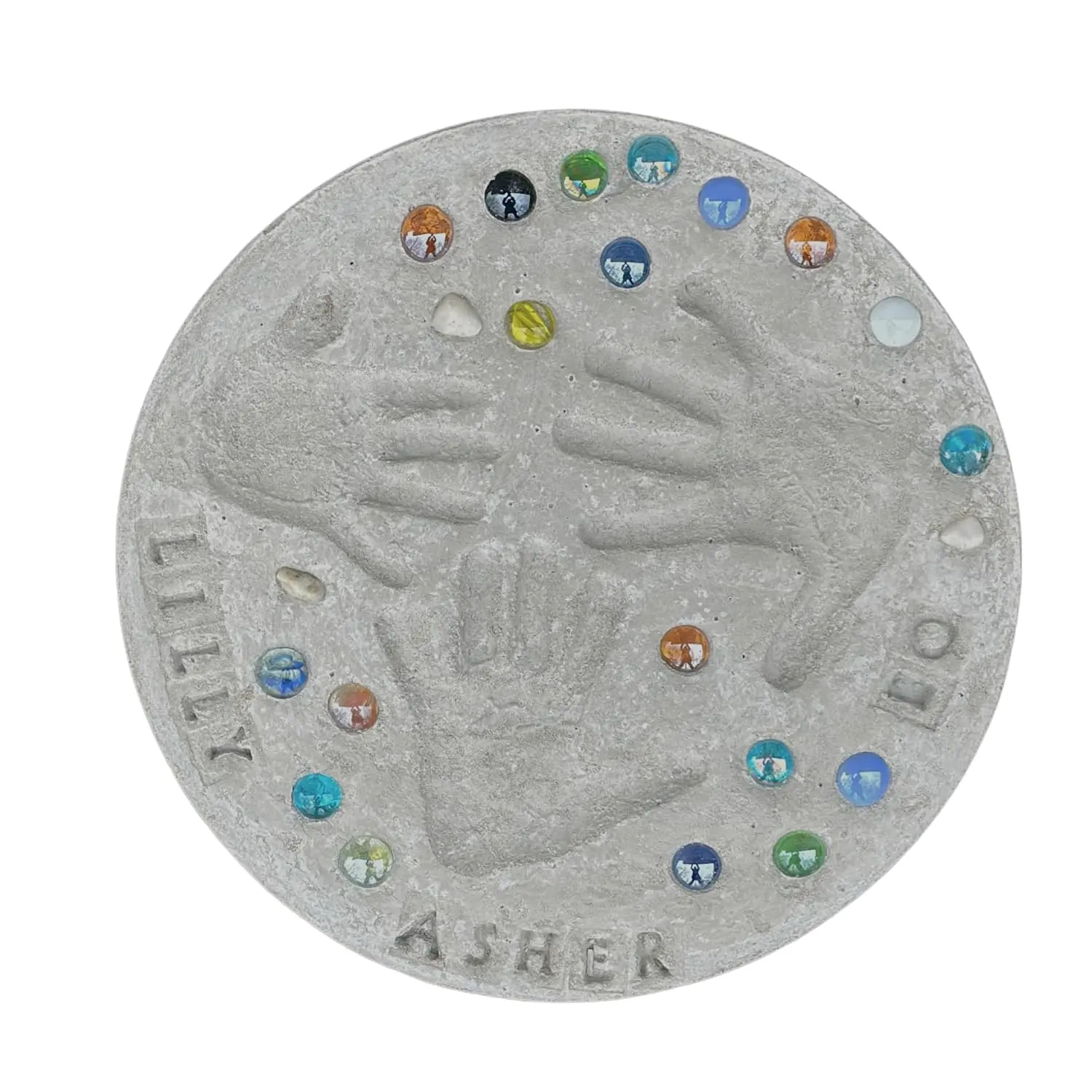 14 Inch Large DIY Stepping Stone Kit with Stamp Set, Handprint & Footprint Stepping Stone, Perfect Gift for Mother's Day
