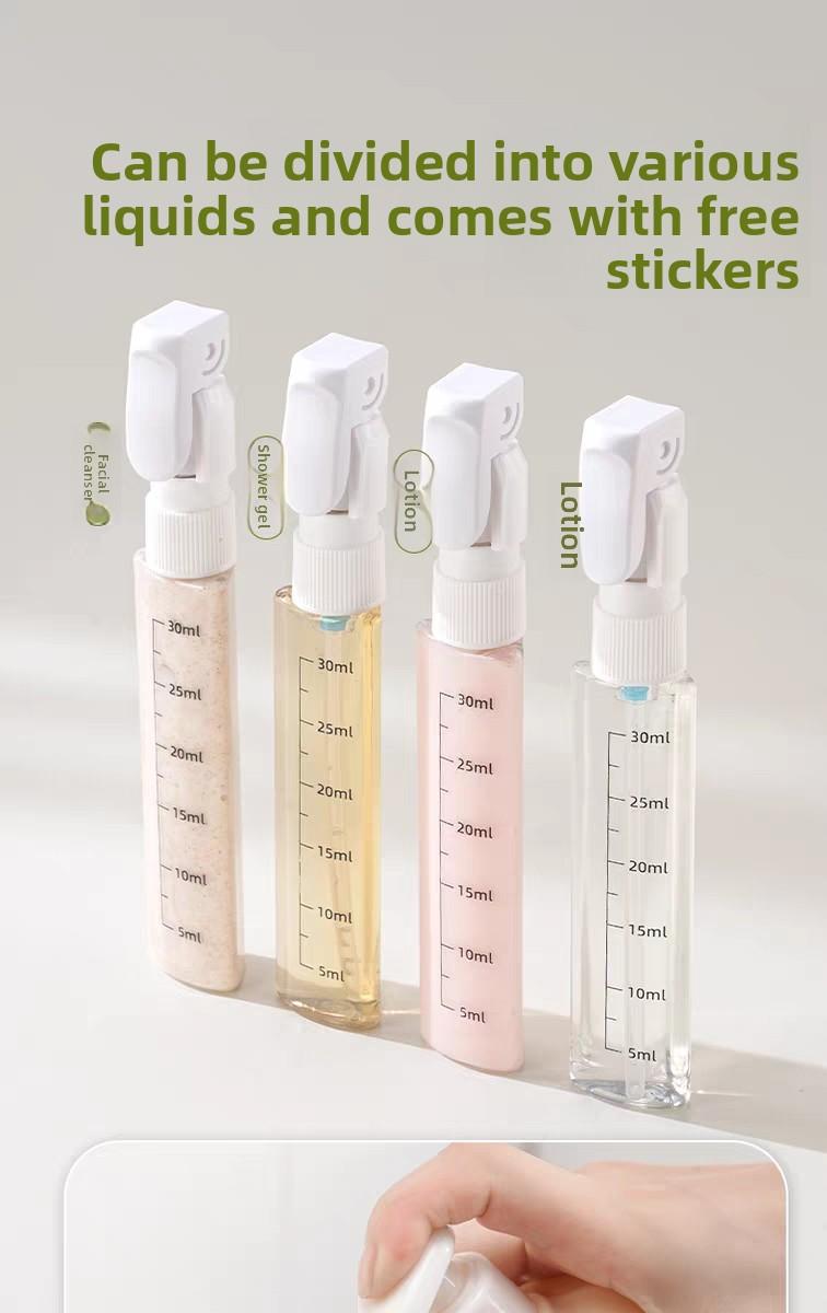 Four in one travel toiletries are divided into bottles, portable cosmetics/shampoo/lotion storage bottles, which can hold four kinds of toiletries, sealed, leak proof, extrusion free, compact, and can be carried on the plane