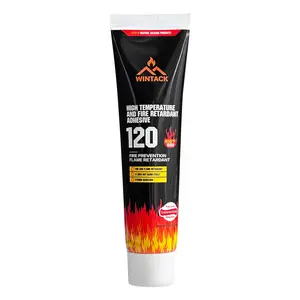 Wood Stove Door Gasket Cement 850°F High Heat RTV Silicone Sealant High Temperature Resistance Adhesive Black 100ml