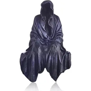 Grim Reaper Statue,  Gothic Throne Suriel Statue, Goth Acotar Bookshelf Decor Figurine Fantasy, Small Black  Shelves Figure for Halloween  Garden Sculpture (Death Sculpture)