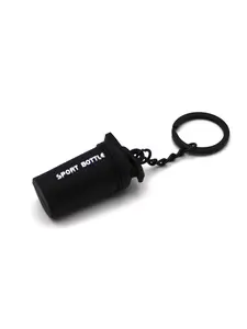 Sports Fitness Style Mini Shake Cup Keychain - Made Of Soft Rubber/Silicone Material, It Can Be Directly Hung On Keys, Fitness Bags, And Sports Backpacks, Featuring Sports Fitness Style, Street Cool Style, And Dopamine Accessories, Keychains, Bag Charm.