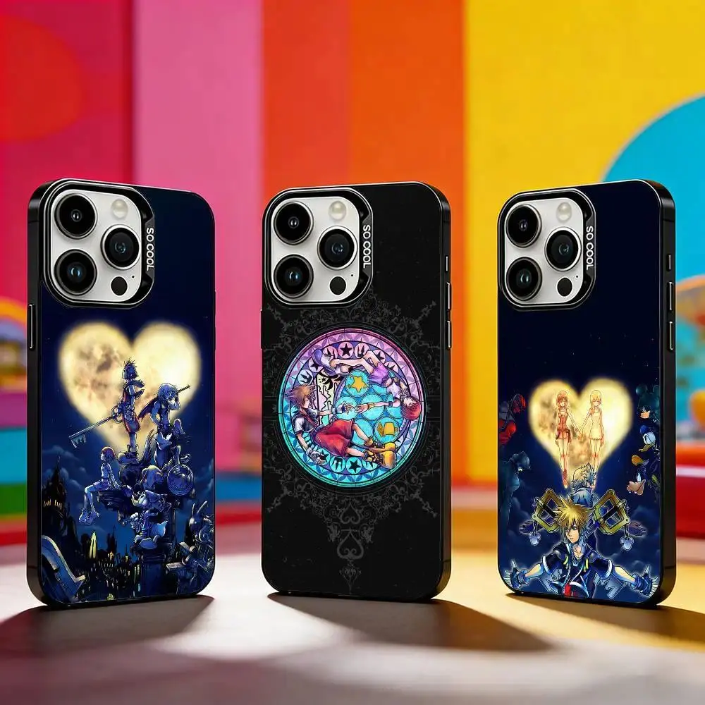 K-Kingdoms H-Hearts Game Phone Case For iPhone 17,16,15,14,13,12,11 Plus,Pro Max,XS,Colored silver phone case