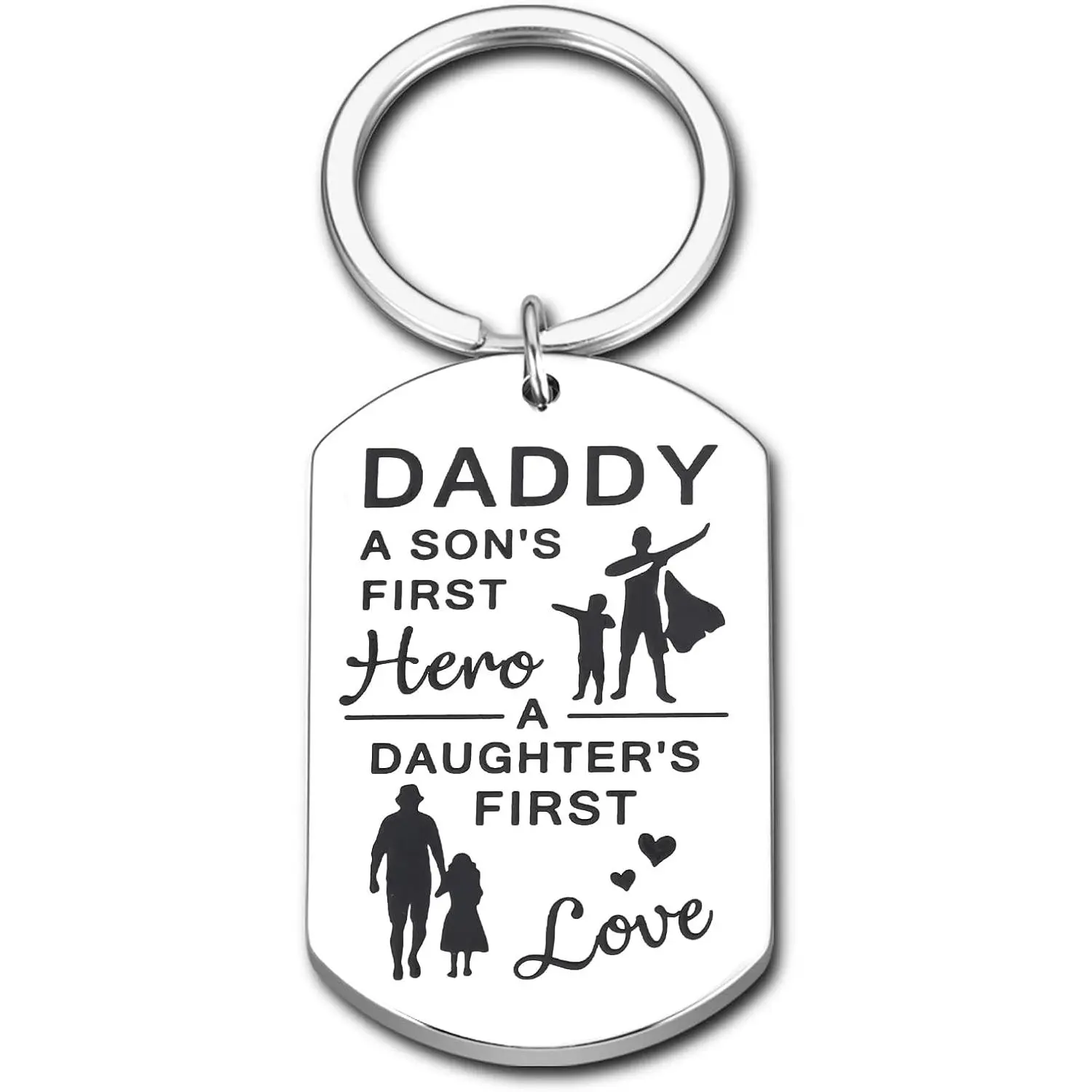 Gifts for 1st Time  Dad, Fathers Day & Birthday Keychains for Soon to be Dad from Daughter & Son, First Time Father & Stepdad Gifts from Wife & Girlfriend