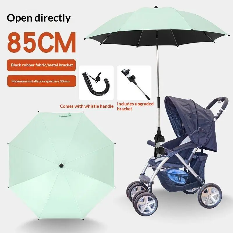 Adjustable UV-Protection Clip-On Sunshade Umbrella with Cast Iron Cloth, Ideal for Strollers, Lounge Chairs - Outdoor Home Supplies Umbrella, Shade For Lounge Chairs