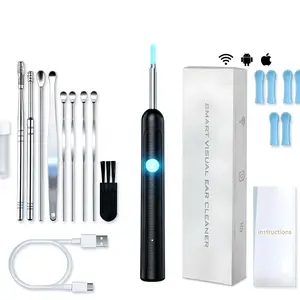 Ear Wax Removal, Ear Cleaning kit with 1296P Camera, Ear Camera, Earwax Remover Tool for iPhone, iPad & Android, Ear Cleaner Earwax Removal Kit Black removal tool set was toolkit earpick wax removal tool wireless clean gentle pick remival wide angle