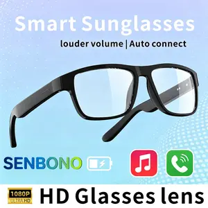 Intelligent audio glasses, including high-definition speakers, for calling and listening to music, with good sound quality, automatic pairing, remote control for phone photography, voice assistant, super battery life/suitable for gaming//daily commuting