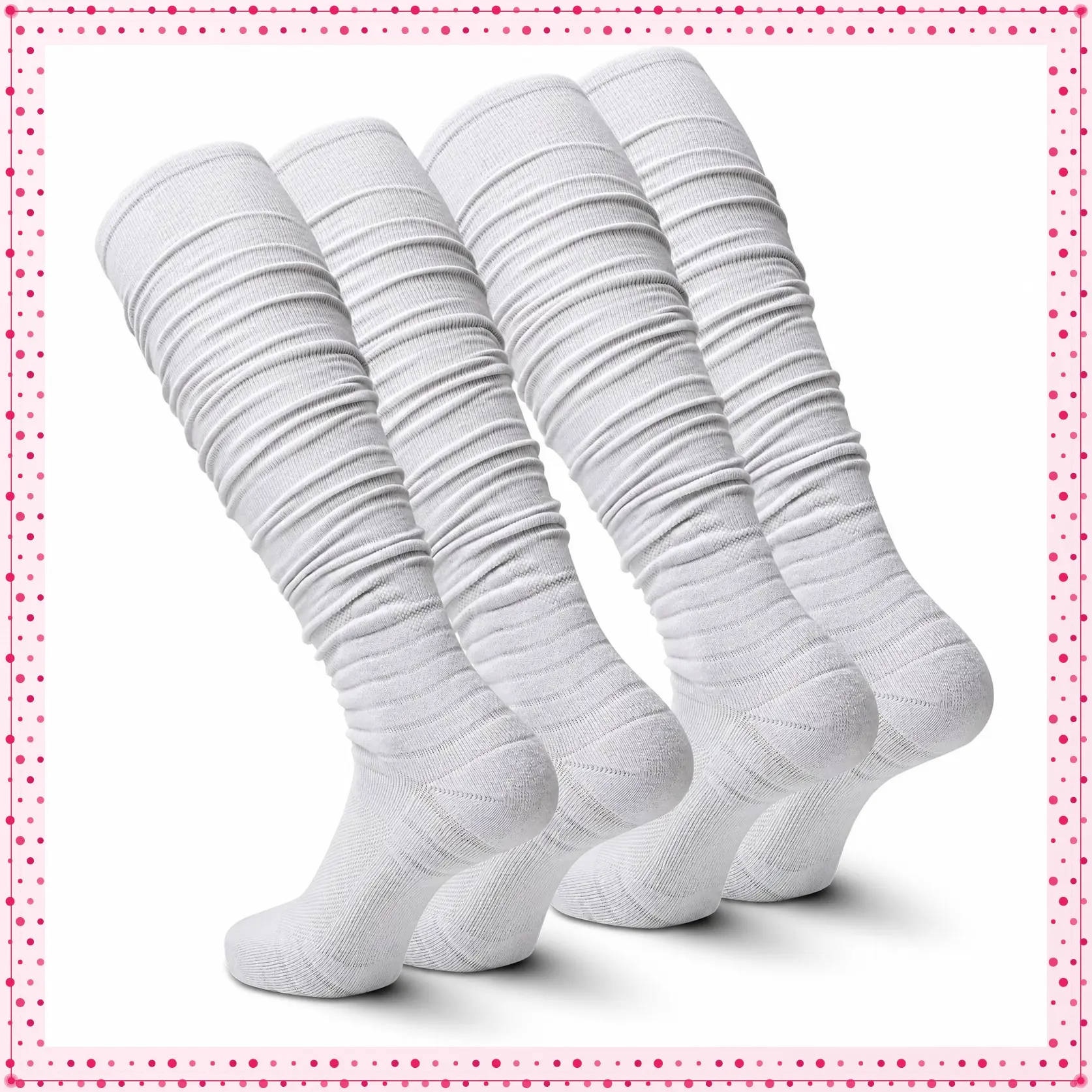 Scrunch Football Socks Ultra Long 1 Pack/2 Packs Combed Cotton With Ankle Support Padded Knee High Socks Youth AdultGift