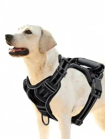 US LOCAL STOCK No Pull Tactical Service Dog Harness Leash Set Car Seatbelt Folding Bowl Degradable Garbage Bags for Dogs