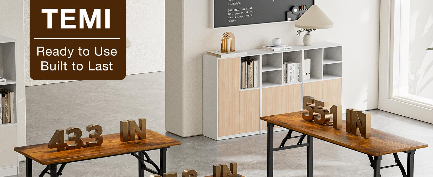 Small Computer Desk Folding Table -  Foldable Office Desk, No Assembly, Perfect for Small Spaces in Bedroom, Dorm, or Apartment, Portable Mini Desk or Study Table with Compact Design