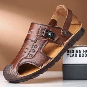 BDHJYDB Distributable Gu Cheng - Sandals Summer Casual Slippers Beach Shoes Baotou Shoes Men'S Shoes Men'S Sandals Men'S Flip-Flops Slippers Men'S Slippers Men'S Boots Men'S Shoes Men'S Footwear Men'S Shoes Are on High-Quality Men'S Footwear Men'S Shoes M