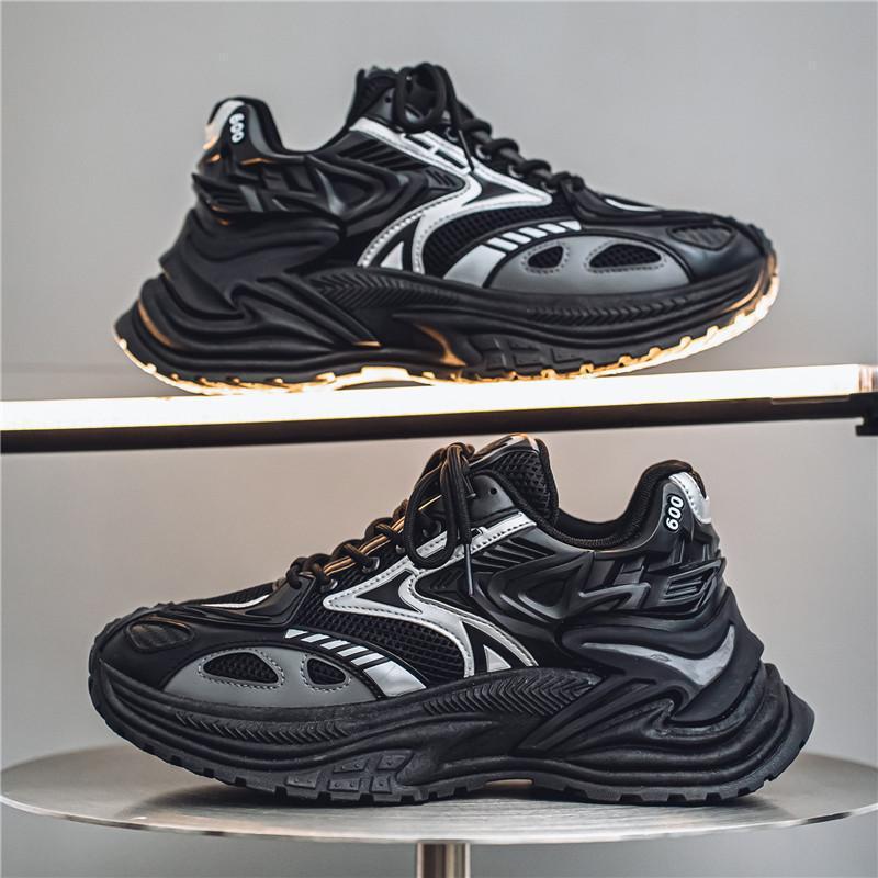 2026 New Thick-Soled Height-Increasing Dad Shoes for Men, Mesh Sports Shoes, Casual Mech-Style Men's Shoes, Trendy