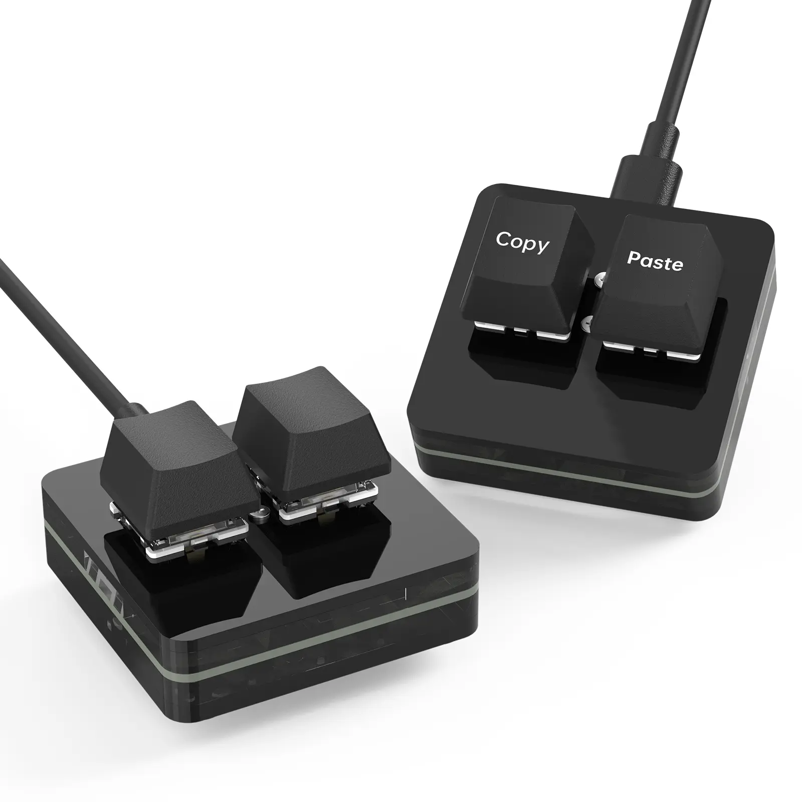 2-Key Compact Mini Mechanical Gaming Keypad for PC Desktop, LED Light, Hot Swap USB-C, Programmable Macro, Customizable DIY, Easy Use