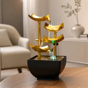 Four-Tier Modern Minimalist Desktop Water Fountain, Humidifier Decorative Piece, Indoor Living Room Water Feature