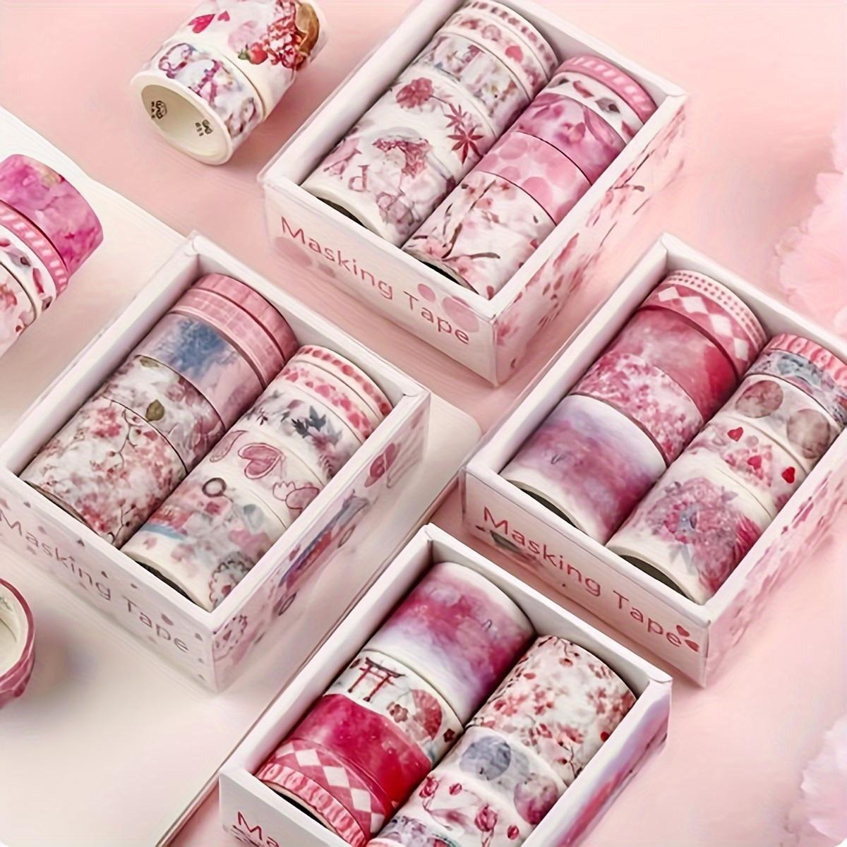 Washi Tape Set, 10 Rolls/box Random Color Cute Illustrations Pattern Washi Tape, DIY Decorative Tape for Scrapbooking, Journaling, Gift Wrapping, Gift, Scrapbook Materials, Scrapbook Accessories