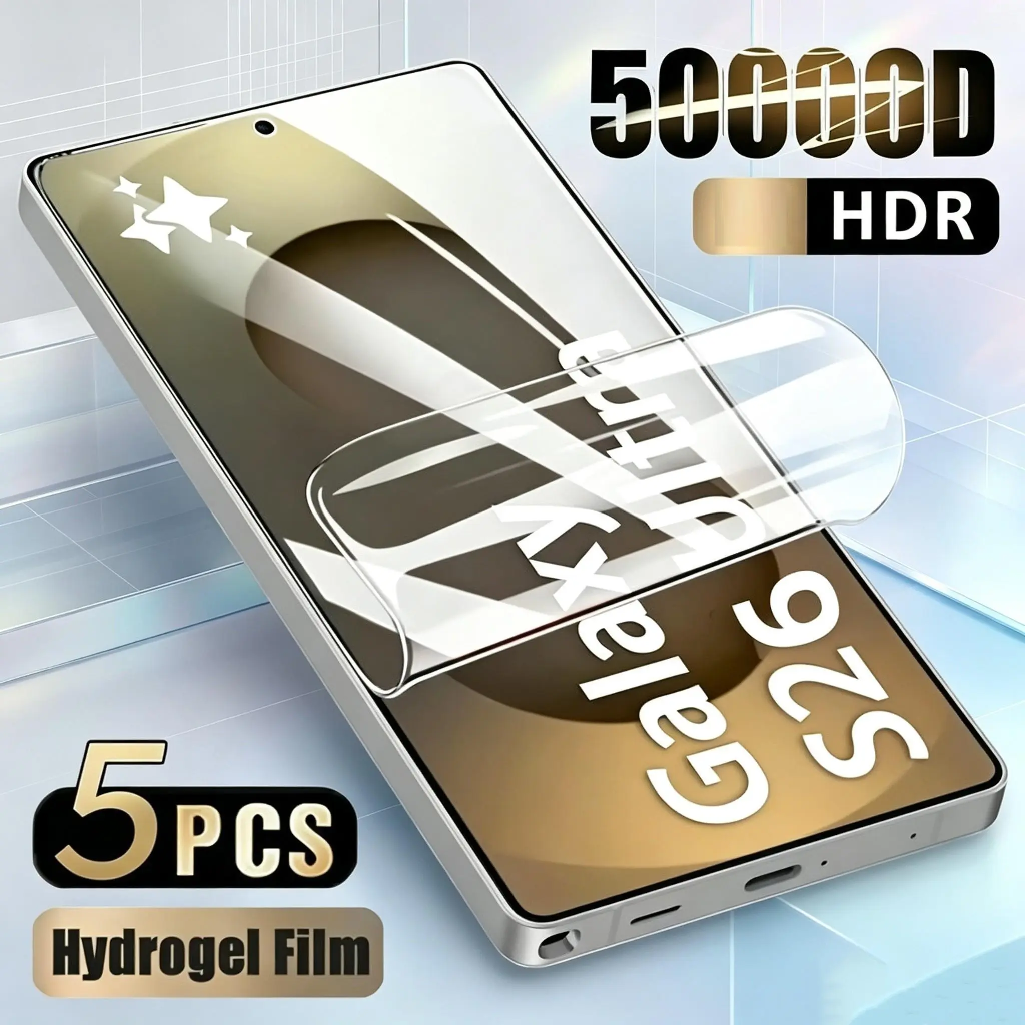 5 Pack Hydrogel Film Full Cover Compatible With Samsung Galaxy S26 S25 Ultra S25 FE Edge S24 S23 S22 Ultra S21 S20 Ultra Plus FE Note 20 Ultra 10 Plus Screen Protector Film