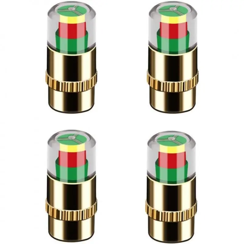 4Pcs Car Tire Pressure Monitor Valve Stem Caps Sensor Indicator 3 Color Eye Alert Car Parts Auto Parts