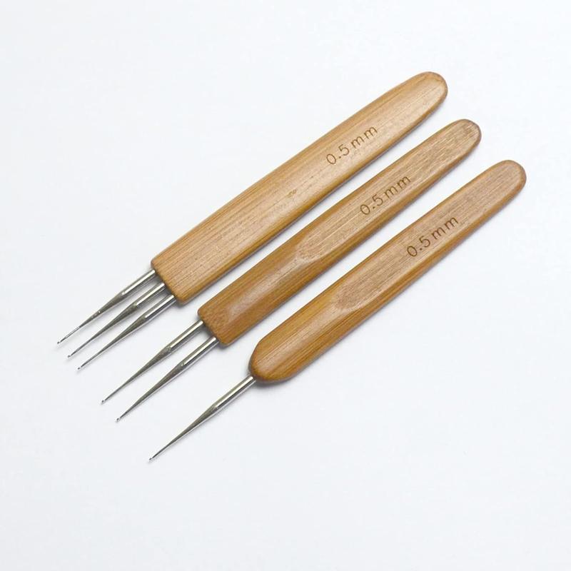 3 count/Set 0.5mm Dreadlock Crochet Hook for Hair (1 Hook, 2 Hooks,3 Hooks) Dreadlock  Tool for Braid  Dreadlock Crochet Hook Dreadlocks Crochet  for Dreads Tool