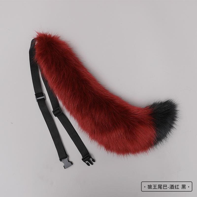 New Red Fox Ear Beast Tail Wolf King Ear Cat Ear Headband Custom COSPLAY Hand Made LOL Golden Fox Ears Anime Hair Accessories