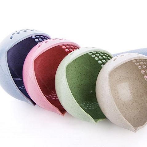 Heat Resistant Wheat Straw Slotted Spoon |   Long Handle Skimmer for Soup & Hot Pot |   Eco Kitchen Essential