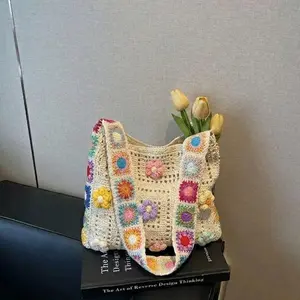 Women's Retro Floral Patchwork Messenger Bag - Crossbody Bags for Women, Boho, Hand-Washable, Lightweight Casual Purse for Daily Use & Outdoor Activities summerwins
