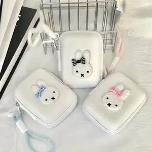 Kawaii Miffy Storage Bag Creative Portable Camera Products Data Cable Protection Bag Cartoon Miffy Rabbit Small Handbag Gifts