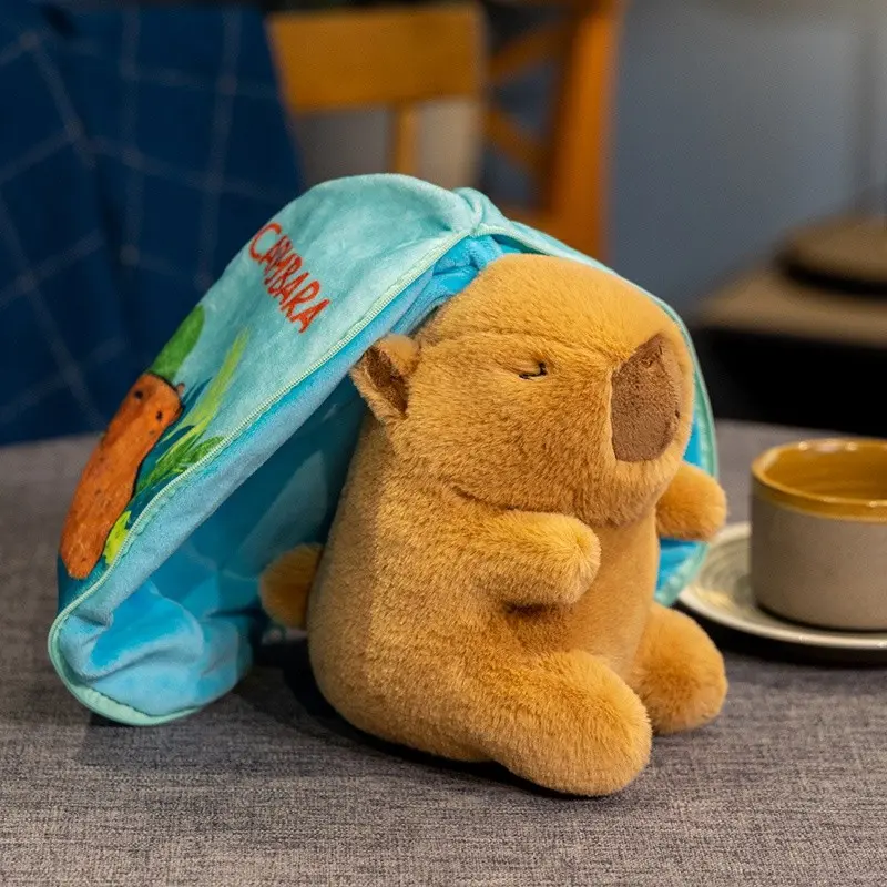 9.84-inch Kapibara Plush Toy, Softly Filled Animal, Role-Playing Beach Kapibara Pillow Toy, Cute Plush Animal Water Pig Toy, Suitable as a Valentine’s Day, Halloween, Easter gift. A cuddly stuffed animal figurine.