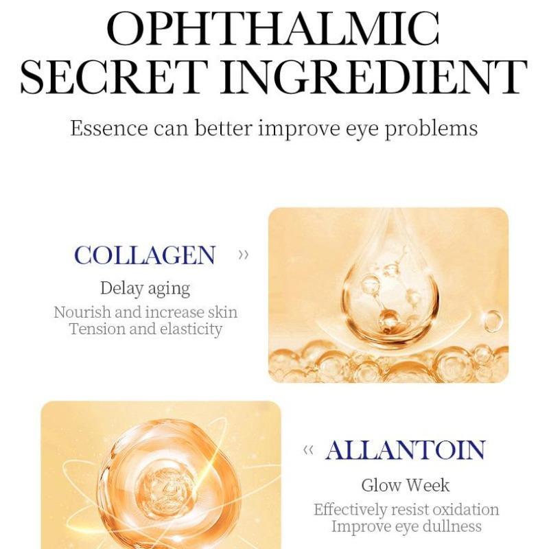Collagen Eye Cream for Dark Circles and Puffiness, Brightening De-Puffing Eye Care for Tired Eyes and Daily Use, Under Eye Brightener
