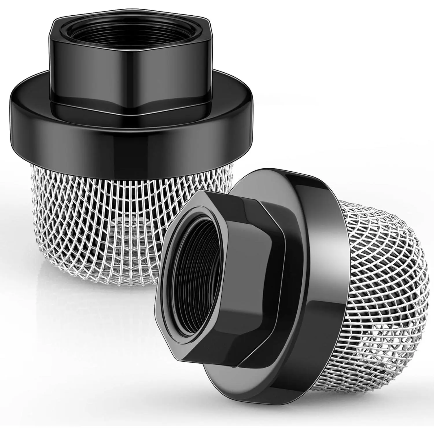 GJANSH 2 Pcs 3/4 Inch Garden Hose Inlet Strainer, Stainless Steel Mesh Strainer, 235004 Garden Hose Screen Filter, Airless Sprayer Paint Sprayer Parts for Sprayers Filters