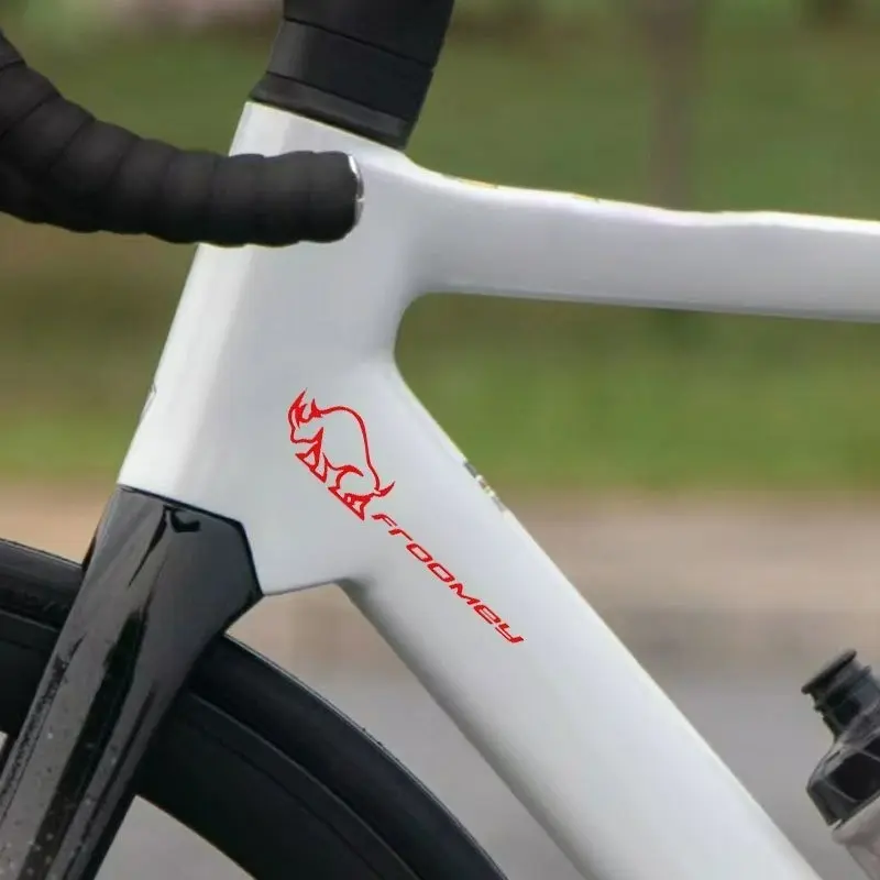2‑Pack Rhino Road Bike Stickers - Sun‑Protective, Fun Multicolored PVC Stickers, Suitable for Top and Down Tubes and Head Tube