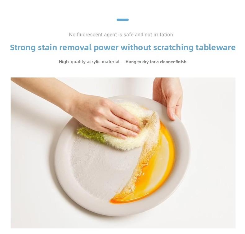 [3-piece set] Korean-style kitchen dishcloth, simulated garlic head cleaning cloth, hand-crocheted cleaning cloth, everyday dishwashing towel