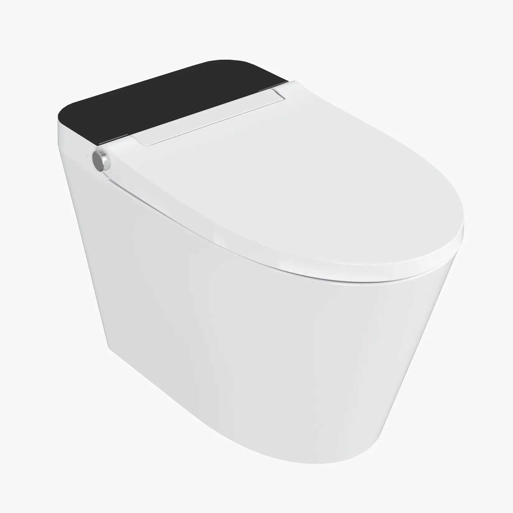 Smart Toilet Bidet - Heated Seat, Automatic Open & Close, Foot & Auto Flush, Warm Water Wash & Dryer, Night Light, LED Display, Modern One-Piece Elongated Design