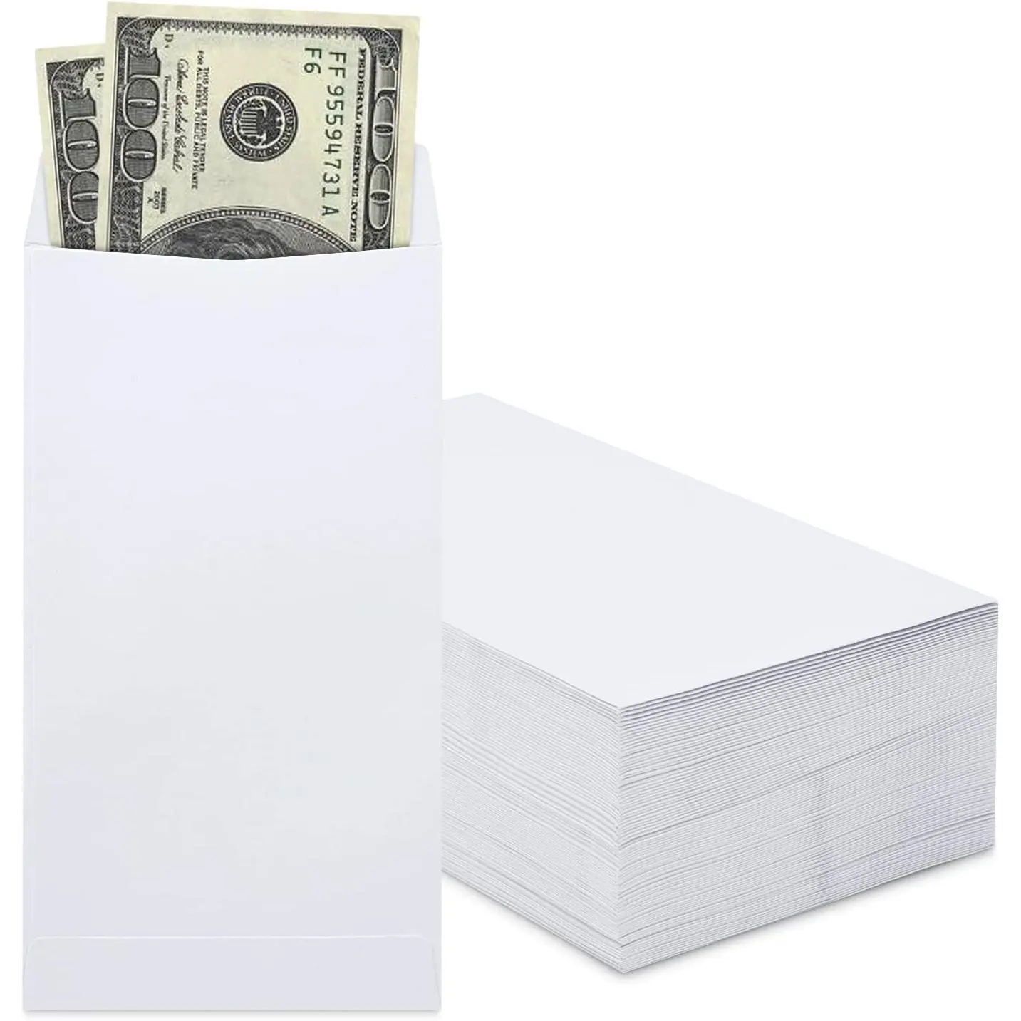 100 Pack   Envelopes 6.7x3.5 Fit for Envelope  Saving , 120 GSM Thick  Envelopes for , Budgeting, Check, , Tickets, , small items & collectables