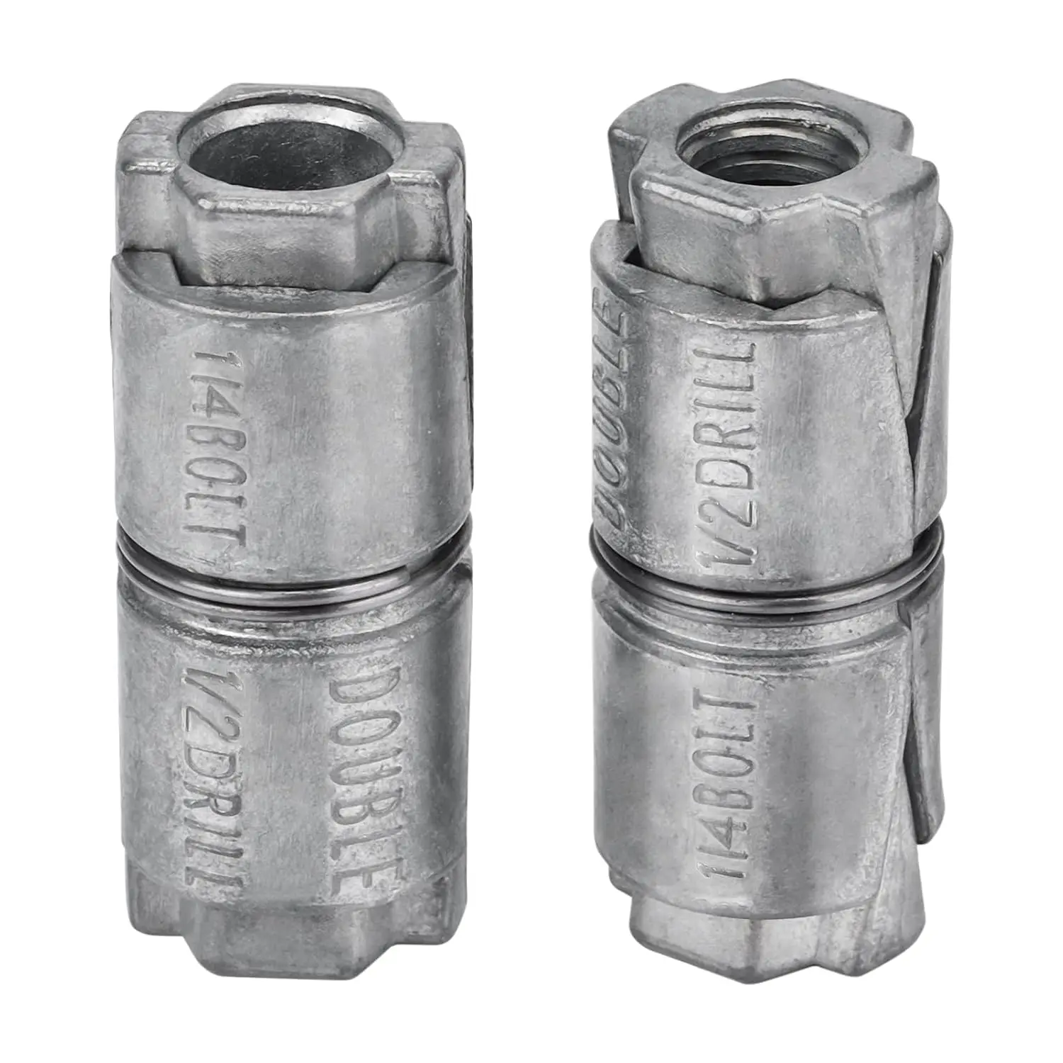 24-Pack  1/4" x 1-1/4" Outer Diameter 1/2 Double Expansion Shield Anchors – Zinc Plated Double Expansion Shield Anchors for Concrete, Brick & Block, Heavy-Duty Inside Screw Anchors