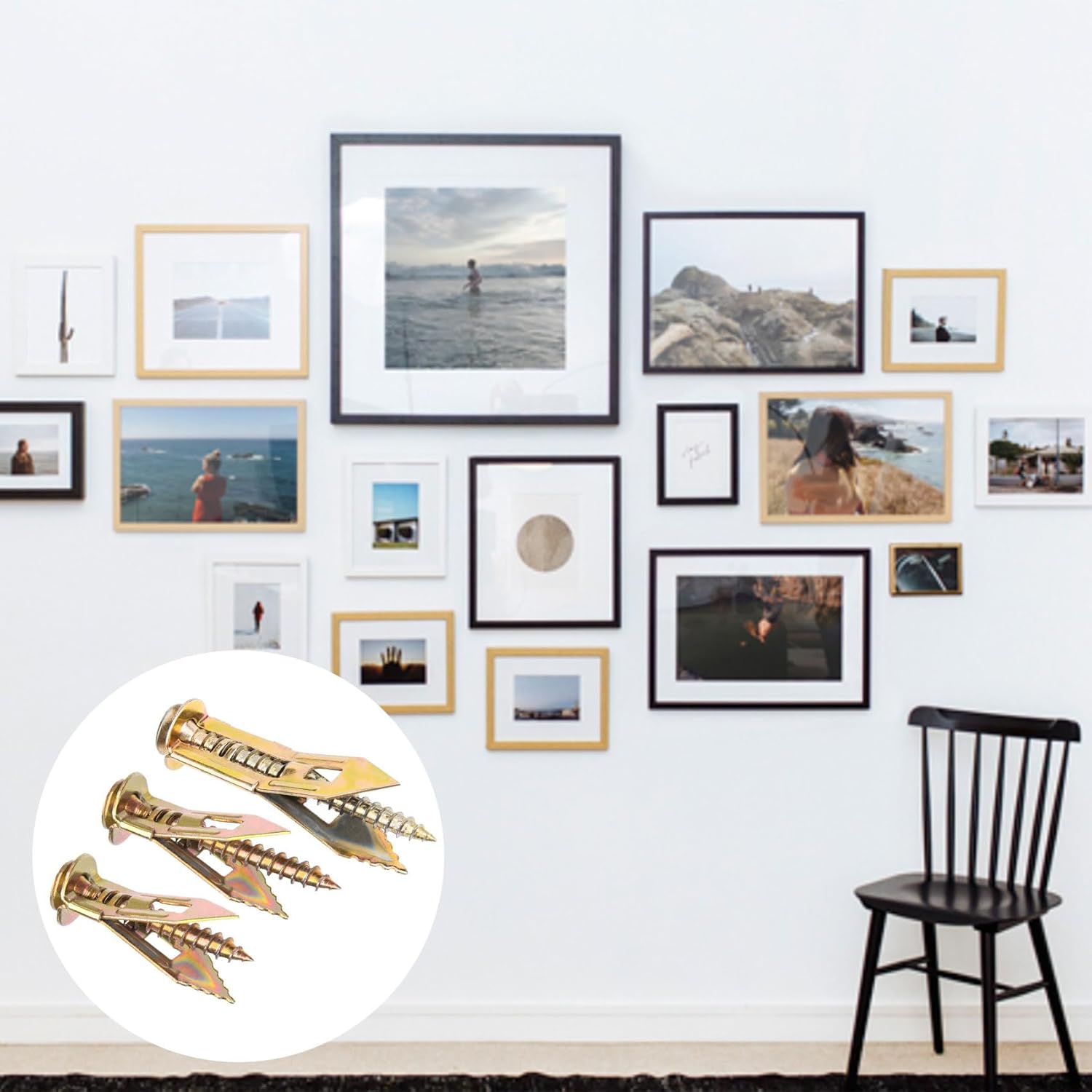 200PCS Self-Drilling Drywall Anchors Kit -expansion bolt Serrated Expansion Wall Mounting Screws galvanized expansion bolts fixing curtain drywall anchors self tapped screws  anchor wall anchors for drywall Carbon Steel Anchors premium case