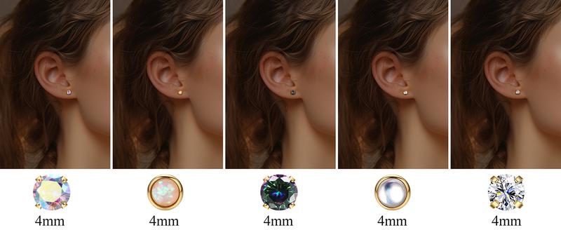Jstyle Surgical Steel Earrings for Sensitive Ears Hypoallergenic Earrings for Women 20G Flat Back Stud Earrings Cartilage Hoop Earrings 8/10/12MM