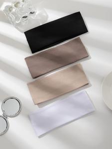 fashion solid color hair band (4pcs), hair accessories, high stretch sweat-absorbing hair band, summer ponytail hair accessories for women & men for daily use for ponytail, accessories for women, mother's day gift