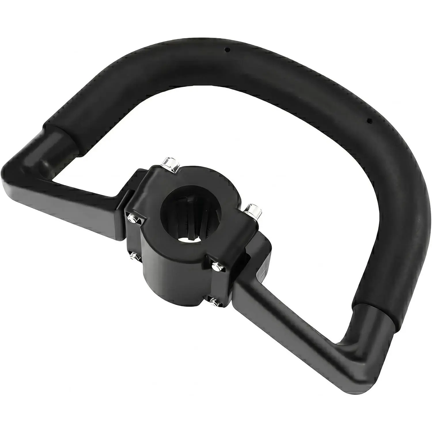 String Trimmer Handle Grip, Loop Handle Bar Kit for 26mm Shafts | 28.2mm clamp hole, anti-slip rubber insert, rubber-coated grip, 4 screws and 4 nuts included for lawn trimming and edging