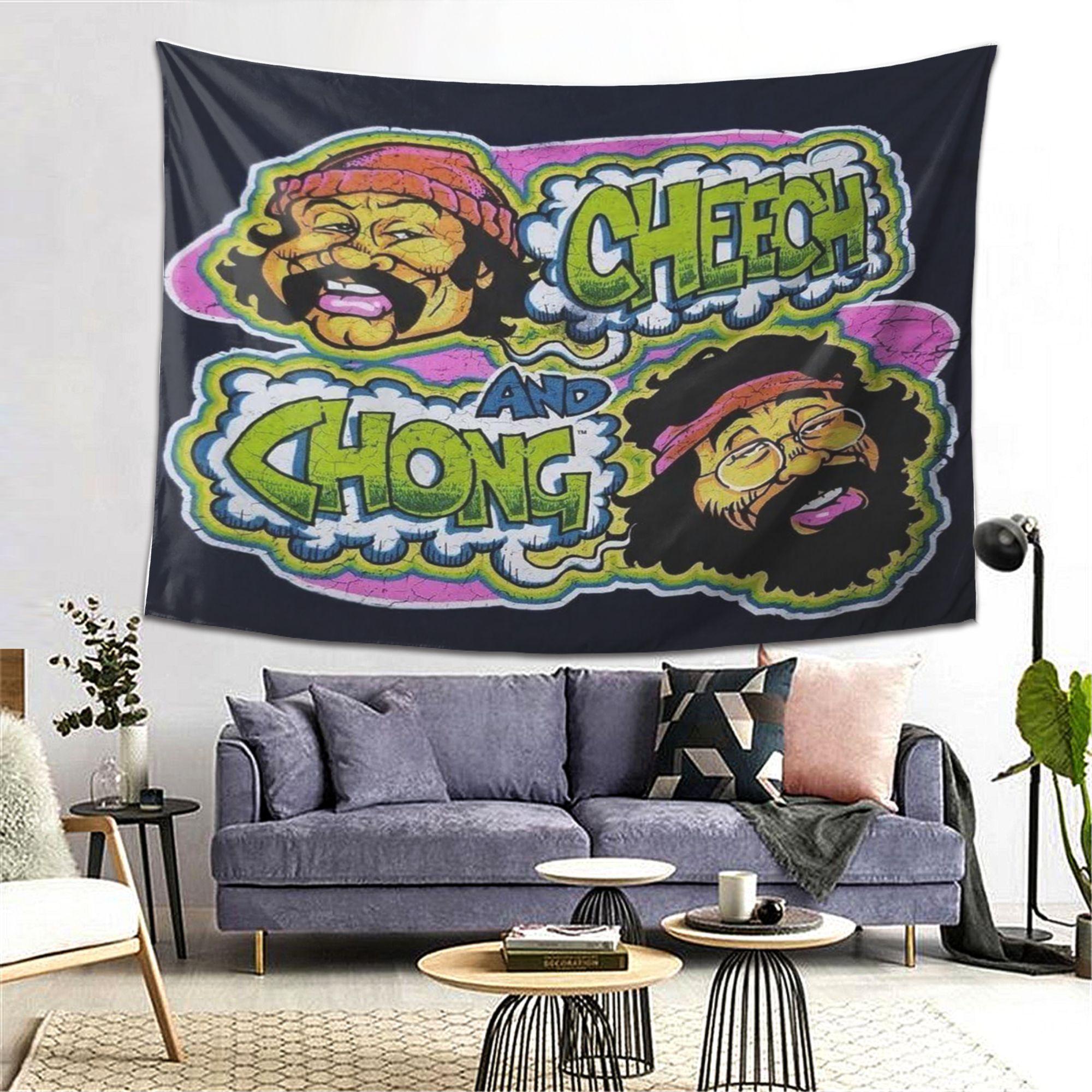 Cheech and  Chong tapestry Patterns, Interesting Lightweight Decoration wall hanging, dopamine Art outdoor tapestry Suitable for living room, bedroom, college dorm, trippy room decor, creative gifts, bedroom decorative accessories Home Goods