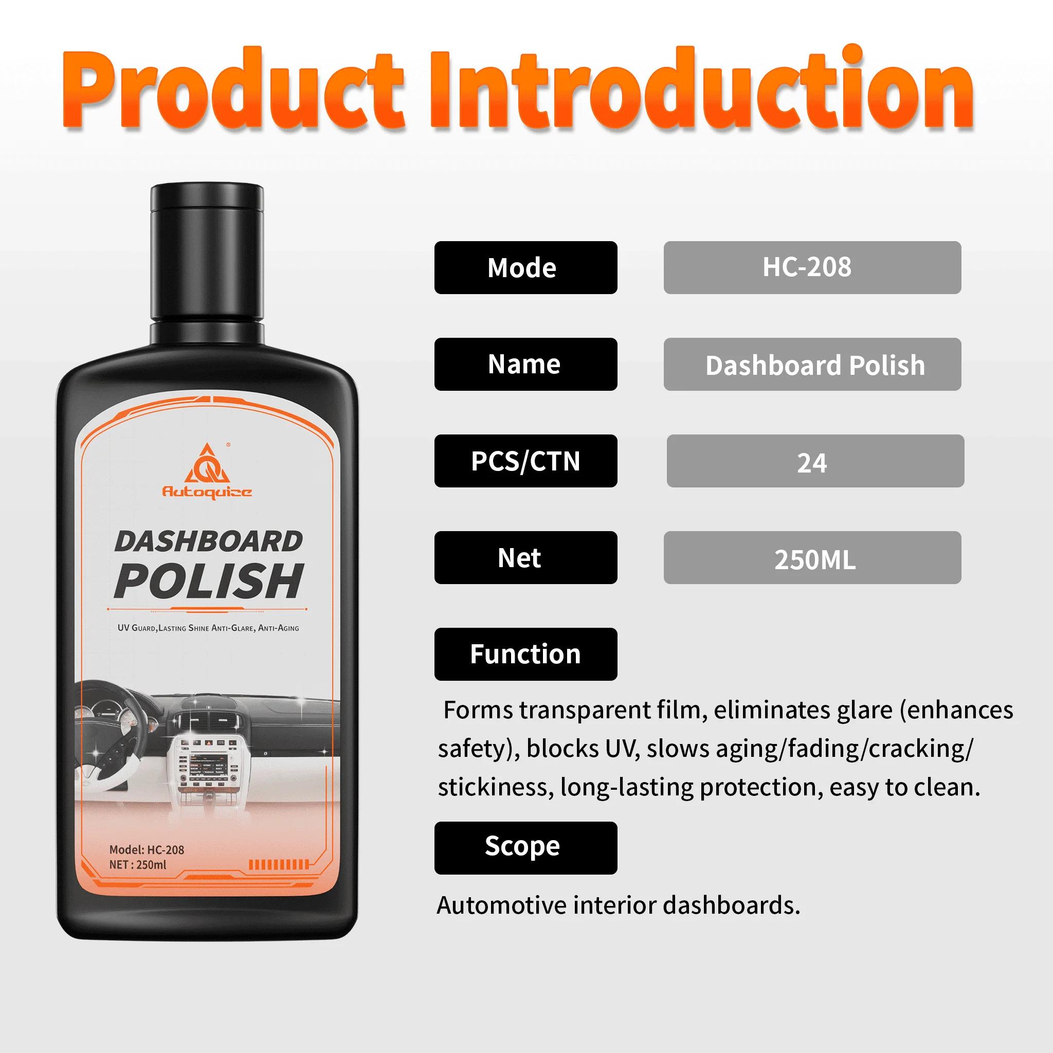 Premium Plastic Dashboard Polish UV Protection Anti-Aging Restores Shine Scratch Resistance Liquid Car Interior Protectant