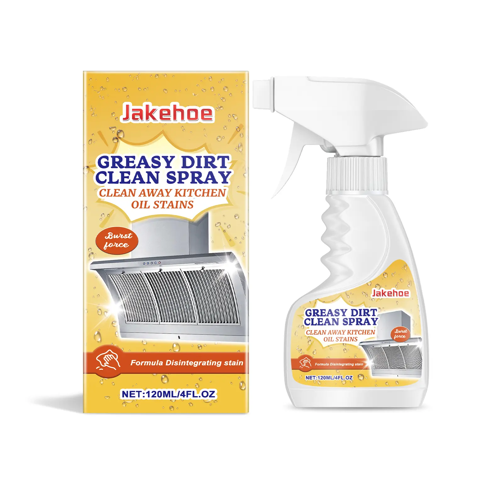 Powerful Oil-Removal Cleaner, Gentle Cleaning for Kitchen Grease, Household Kitchen Stove Grease Cleaner
