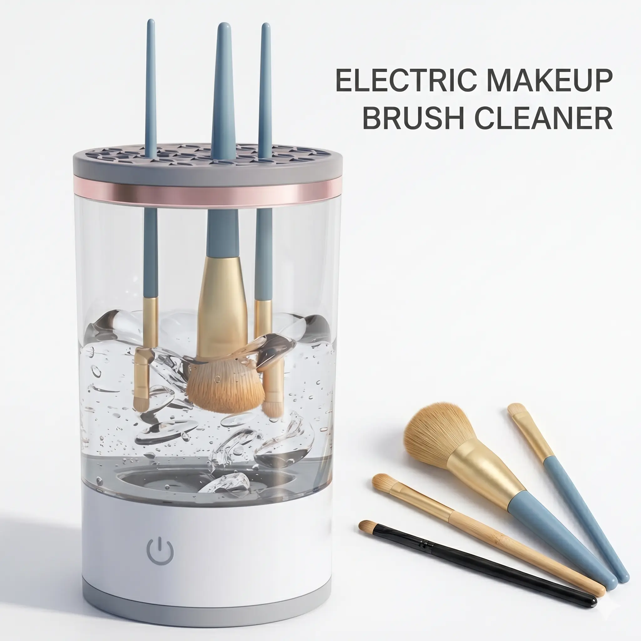 Automatic Makeup Brush Cleaner and Dryer, Electric 7000RPM USB Rechargeable Cosmetic Brush Washing Machine for Makeup Brushes and Beauty Tools,heat