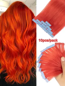 Mini Colorful Film Hair Extensions, Dye Highlights, Real Human Hair, Easy Operation, Trendy Photo Must-Have, Atmosphere Creation