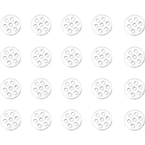 FDXGYH 20pcs Glass Screen Filters Transparent High Borosilicate Glass Screen with 7 Honeycomb Holes
