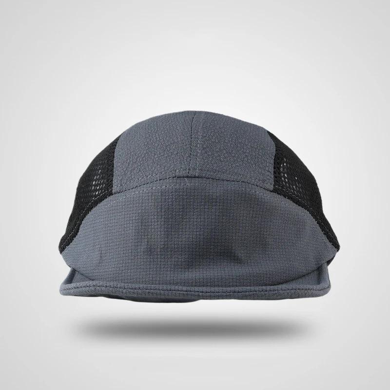 Korean Style Quick-dry Mesh Baseball Caps Men Women Soft Short Brim Breathable Snapback 5 Panel Hat Outdoor Camping Fishing Hats