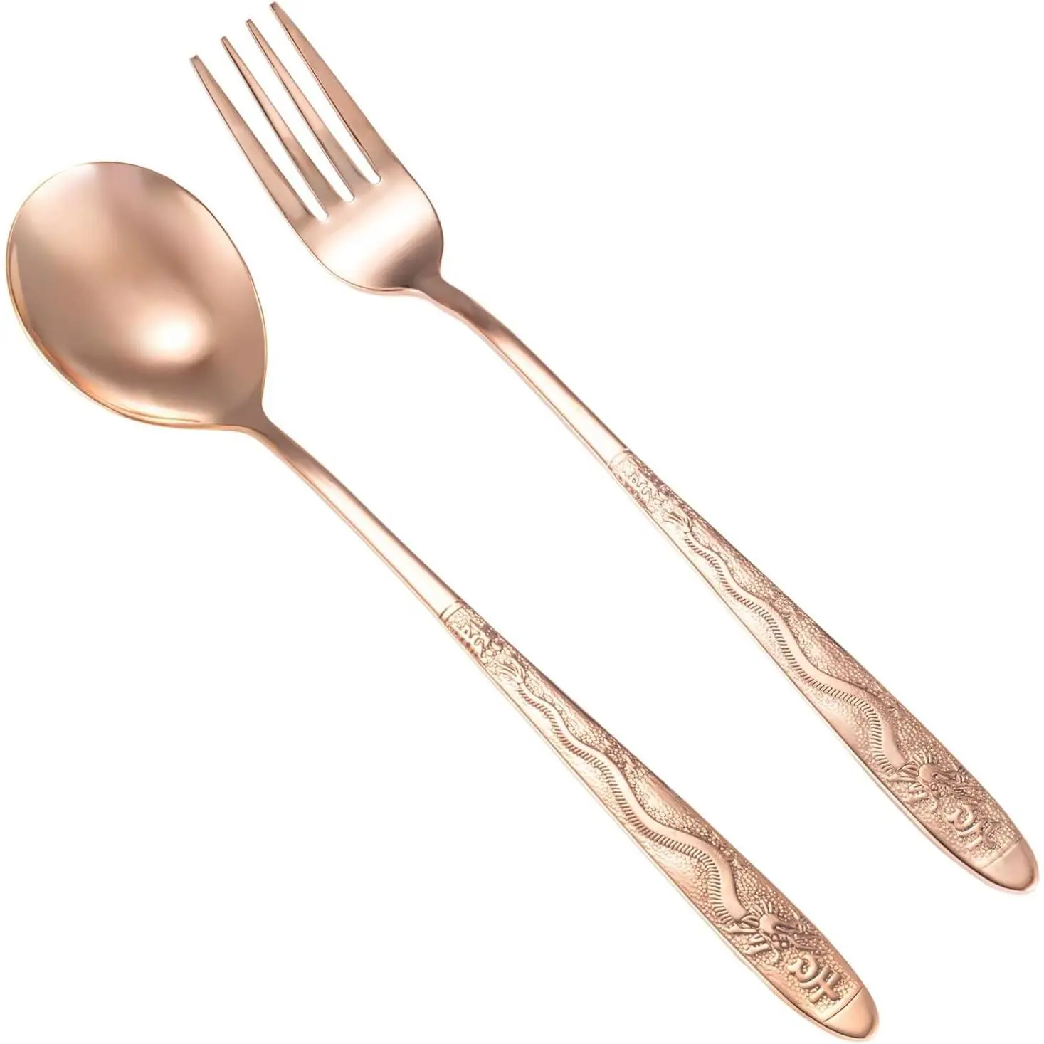 99.99% Pure Copper Utensils, Copper Flatware with Chinese Beautiful Meaning, Suitable for Kitchen, Home, Wedding, Party, Dishwasher Safe (1 Type)