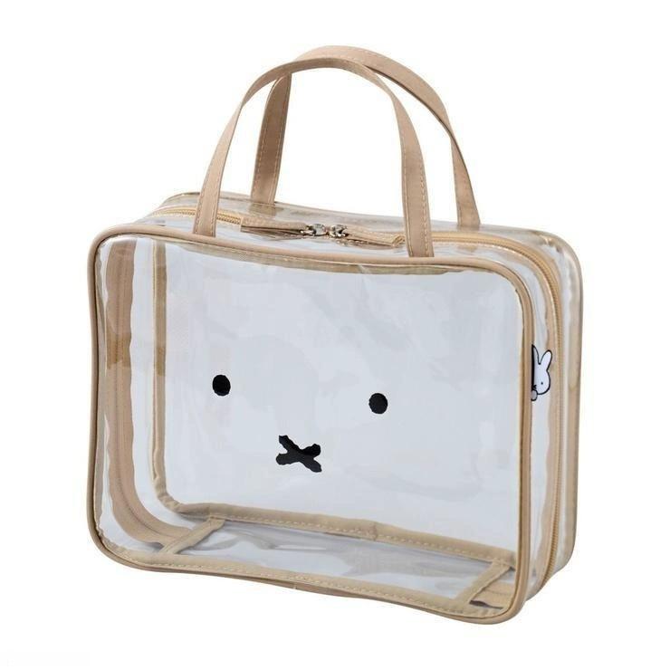 Cute Miffy Rabbit Storage Bag Four-Piece Set Portable Waterproof Toiletries Bag for Business Trips and Travels and Separate Bags