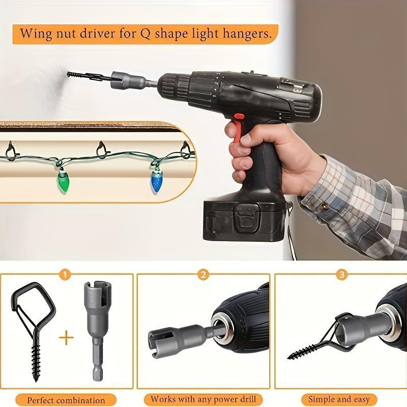 Hanging Screw Hooks with Accessories, 20pcs Outdoor String Light Hanging Hooks for Plants Wall Wood Ceiling Installations