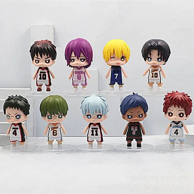 Kuroko's Basketball Q-Version Action Figure Collectibles - Home & Car Interior Miniature Ornaments, Party Gift Accessories, Bake Cake Decor Toys, No, Collectible Set, Multiple Figures
