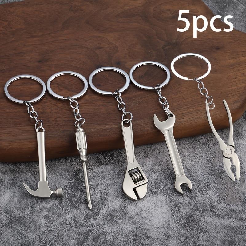 5pcs Multifunctional Tool Keychain – Creative & Practical Metal Keychain Pendants for Men & Women Perfect Small Gift for DIY, Outdoor Adventures & Everyday Use