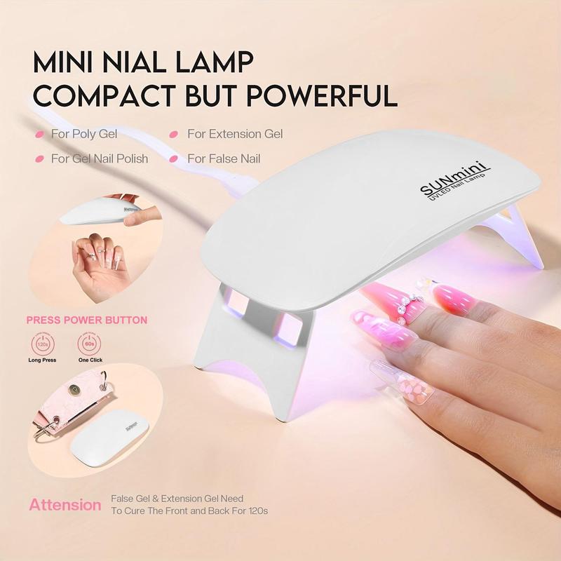 Professional Poly Gel Nail Kit, 1 Set 6 Colors Poly Nail Gel Kit with Uv Lamp, Complete Nail Extension Poly Gel Kit for Beginners, Gift for Women, Poly Gel Polish Kit Gel Extension Kit Nail Supplies Nail Equipment Nail Kit for Beginners, Christmas Gift